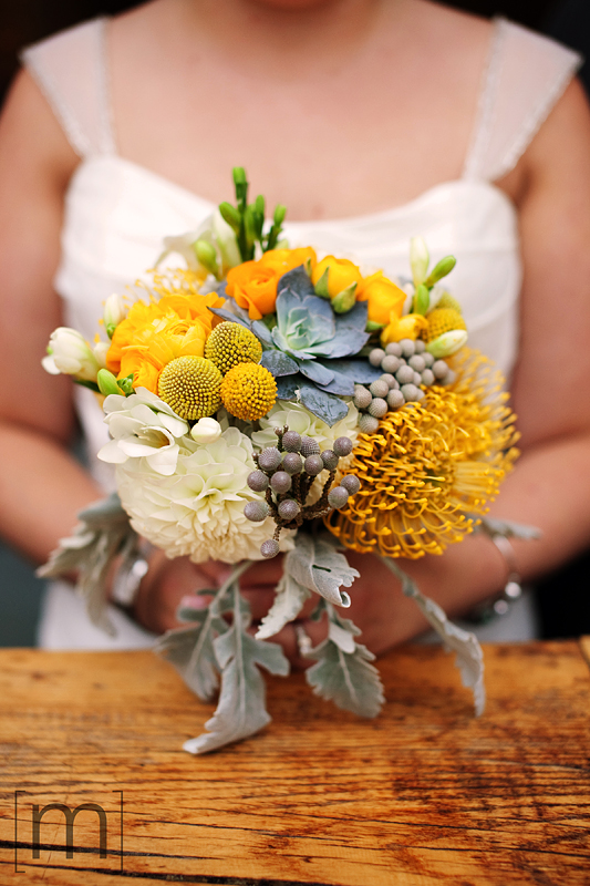a photo of a bride's flowers at a wedding at the gladstone hotel toronto