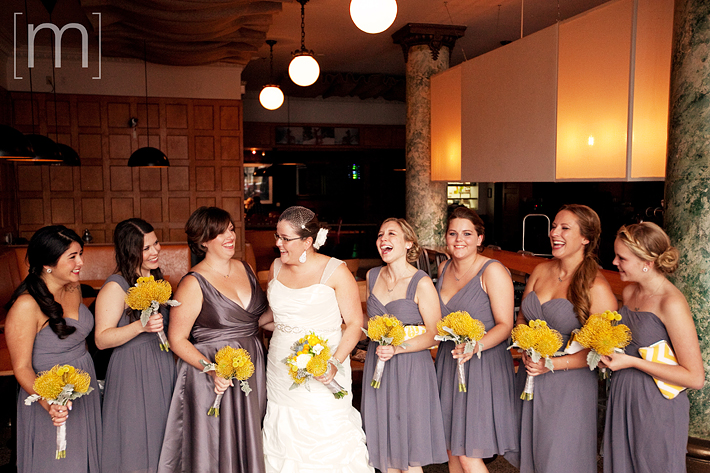 a photo of the bridesmaids at a wedding at the gladstone hotel toronto